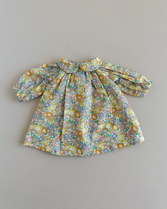 Sample sale • large collar dress • yellow liberty flower• regular price $31