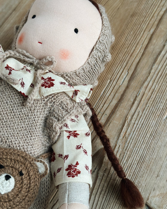 Waldorf doll • Large girl • brown hair • Ada