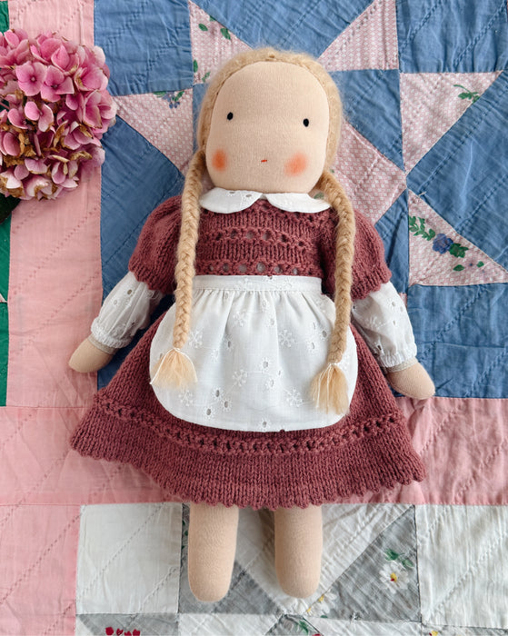 Waldorf doll medium girl • blond hair • Edith