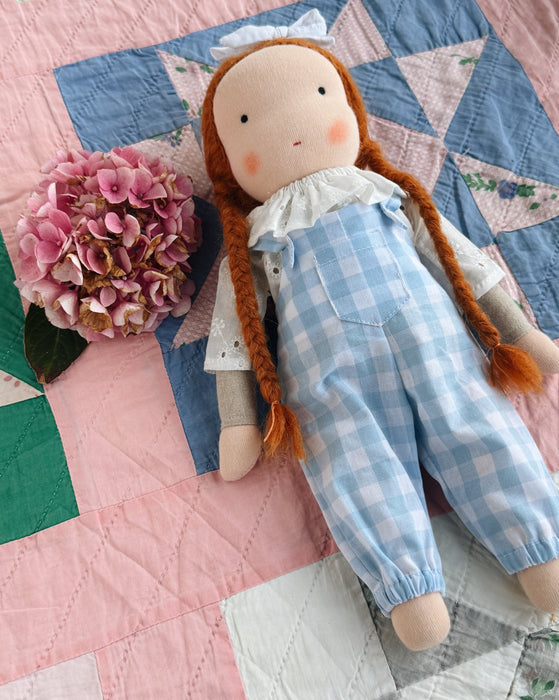 Waldorf doll medium girl • rust hair • Inez