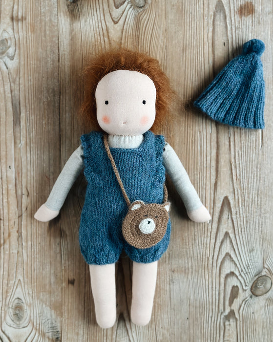 Waldorf doll medium boy • auburn hair • Moon