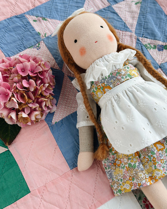 Waldorf doll medium girl • strawberry blond hair • Esther