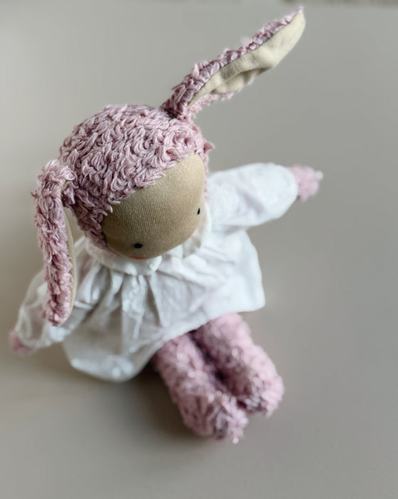 Pink bunny waldorf doll  • Flora