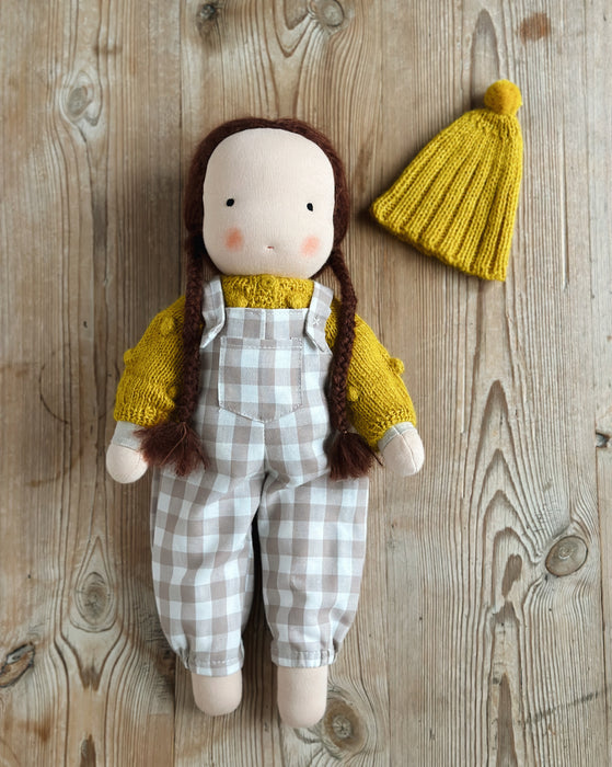 Waldorf doll • Large girl • brown hair • Sarah