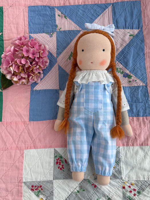 Waldorf doll medium girl • rust hair • Inez