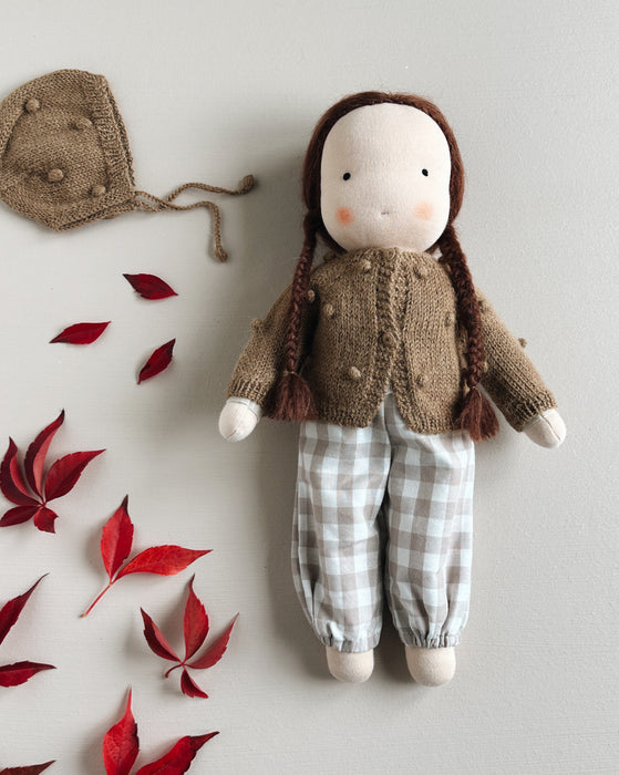 Waldorf doll • Large girl • brown hair • Amelia