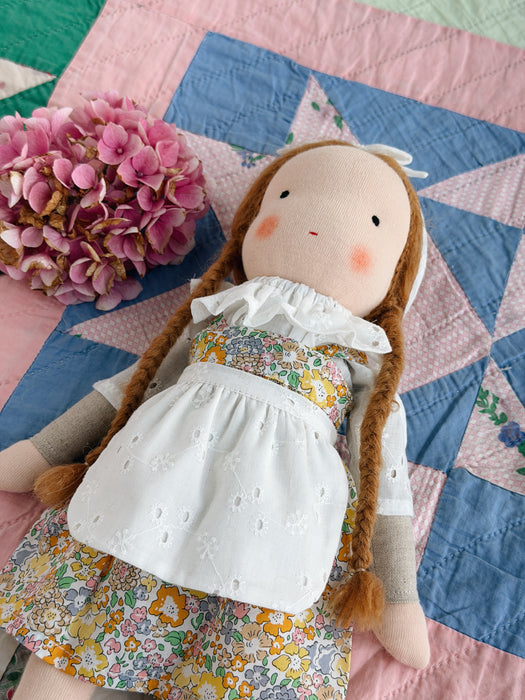Waldorf doll medium girl • strawberry blond hair • Esther
