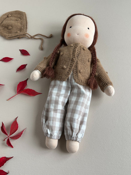 Waldorf doll • Large girl • brown hair • Amelia