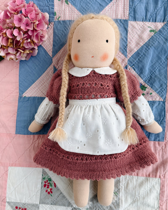 Waldorf doll medium girl • blond hair • Edith