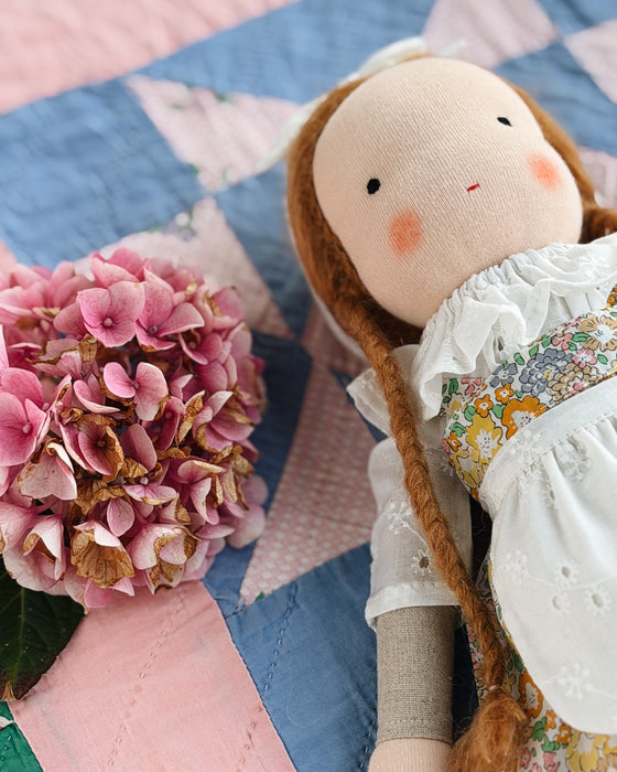 Waldorf doll medium girl • strawberry blond hair • Esther