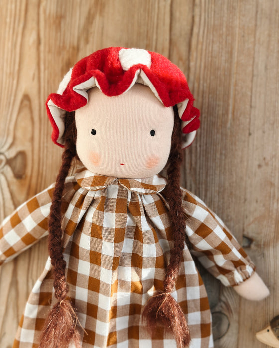 Toadstool Waldorf Inspired medium girl • brown hair • Hazel