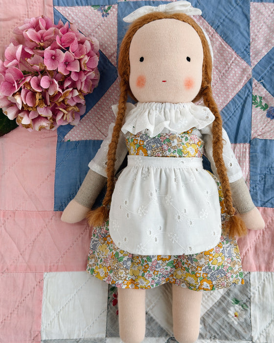 Waldorf doll medium girl • strawberry blond hair • Esther