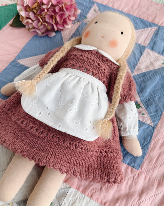 Waldorf doll medium girl • blond hair • Edith