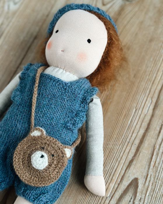 Waldorf doll medium boy • auburn hair • Moon