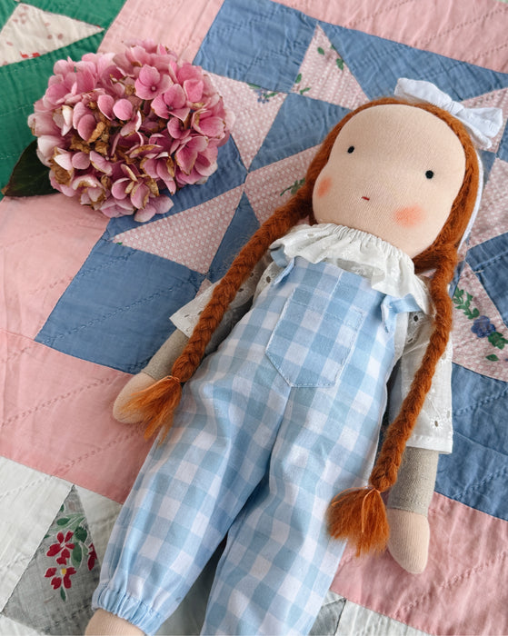 Waldorf doll medium girl • rust hair • Inez