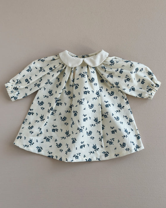 Sample sale • large collar dress • blue rose • regular price $31
