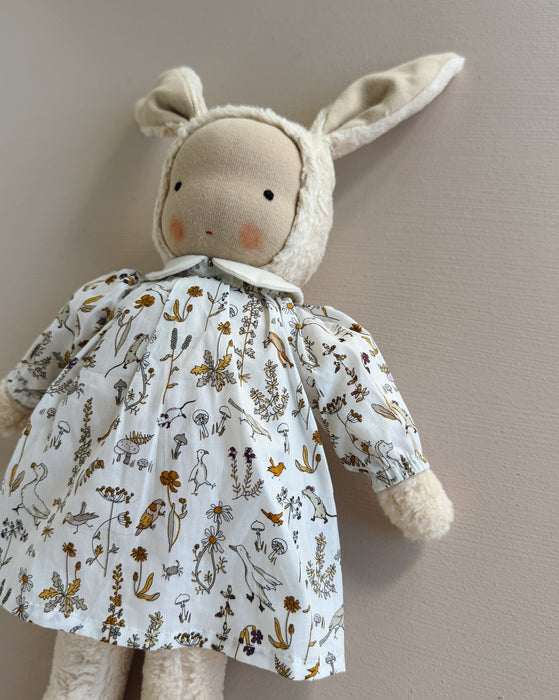 Light beige bunny waldorf doll  • Fiona