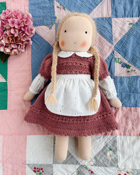 Waldorf doll medium girl • blond hair • Edith