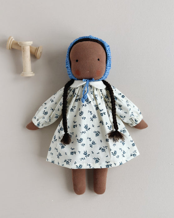 Vintage Collection Waldorf doll medium girl • dark brown hair • Audrey