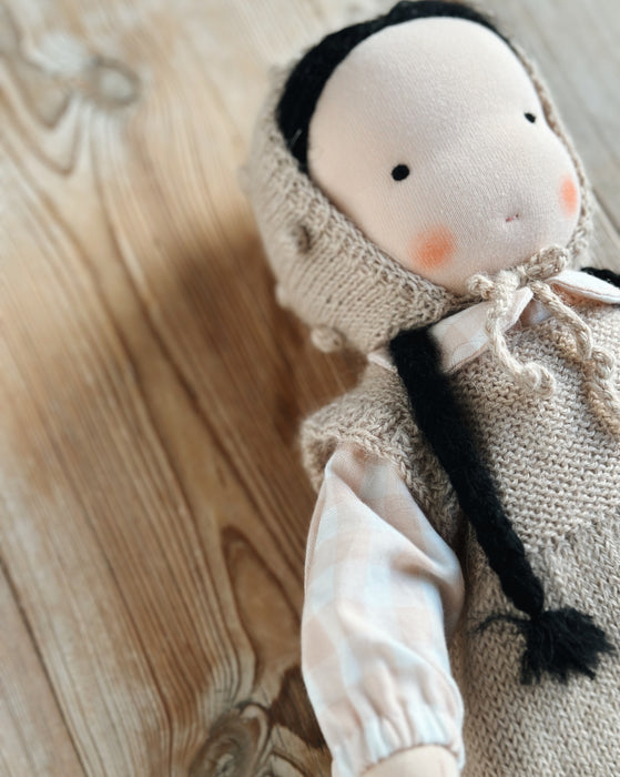 Waldorf doll • Large girl • black hair • Amelia