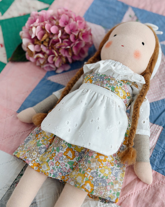 Waldorf doll medium girl • strawberry blond hair • Esther