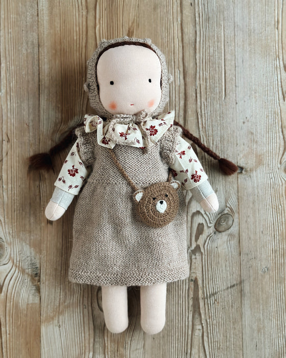 Waldorf doll • Large girl • brown hair • Ada