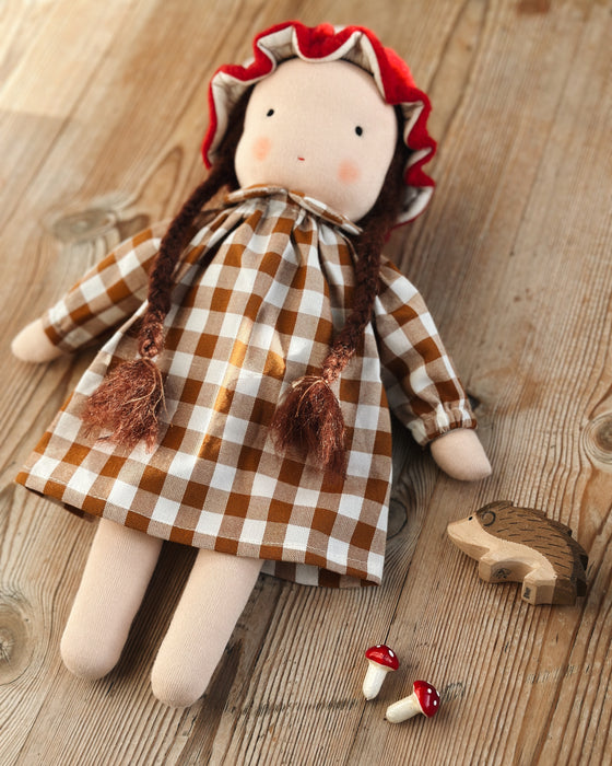 Toadstool Waldorf Inspired medium girl • brown hair • Hazel
