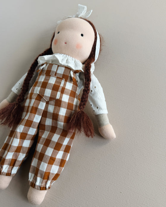 Waldorf doll medium girl • brown hair • Sienna