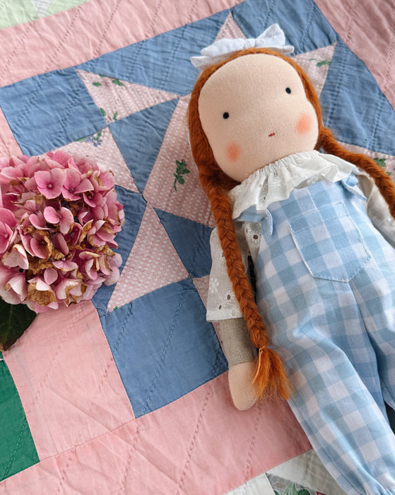 Waldorf doll medium girl • rust hair • Inez
