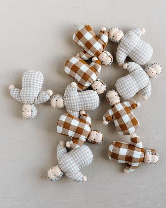 Tiny baby • rust gingham