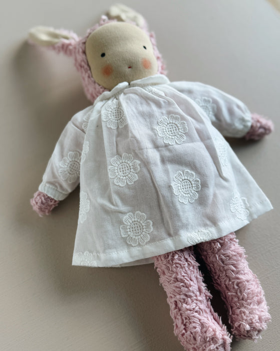Pink bunny waldorf doll  • Flora