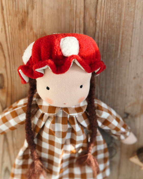 Toadstool Waldorf Inspired medium girl • brown hair • Hazel