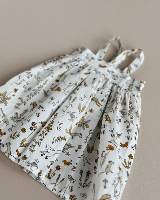 Pinafore dress • Liberty of London field animals