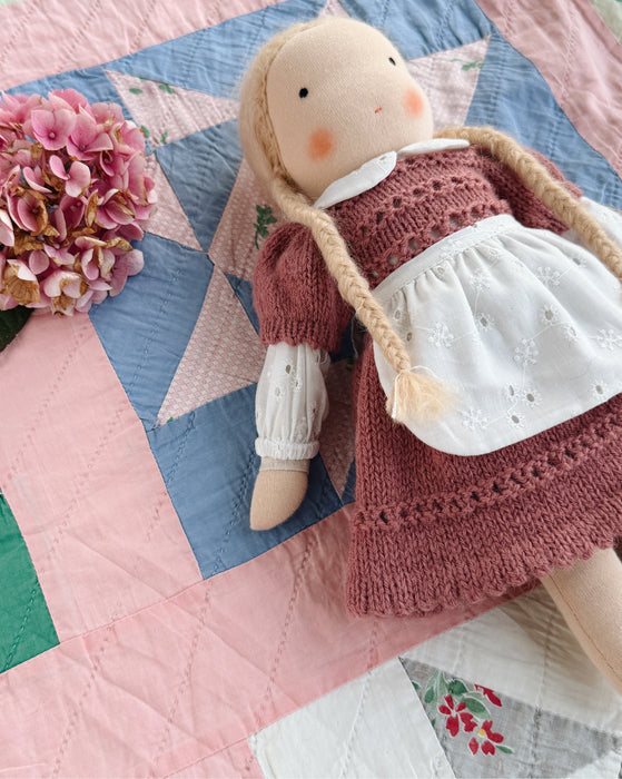Waldorf doll medium girl • blond hair • Edith