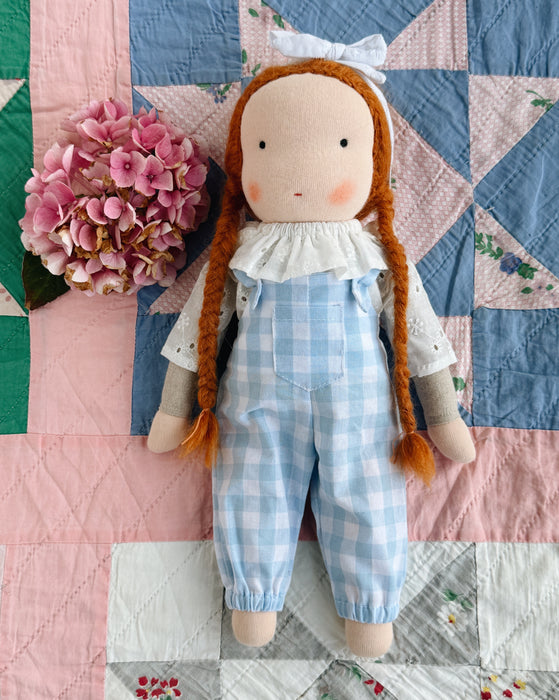 Waldorf doll medium girl • rust hair • Inez