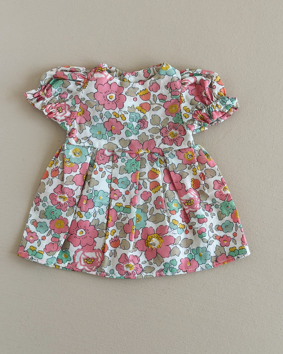 Sample sale • medium puff sleeve dress • pink liberty flower• regular price $31
