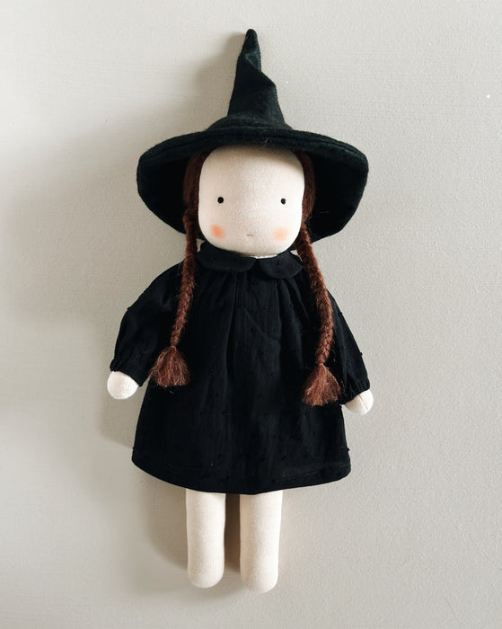 Witch waldorf inspired large doll girl • brown hair • Winifred