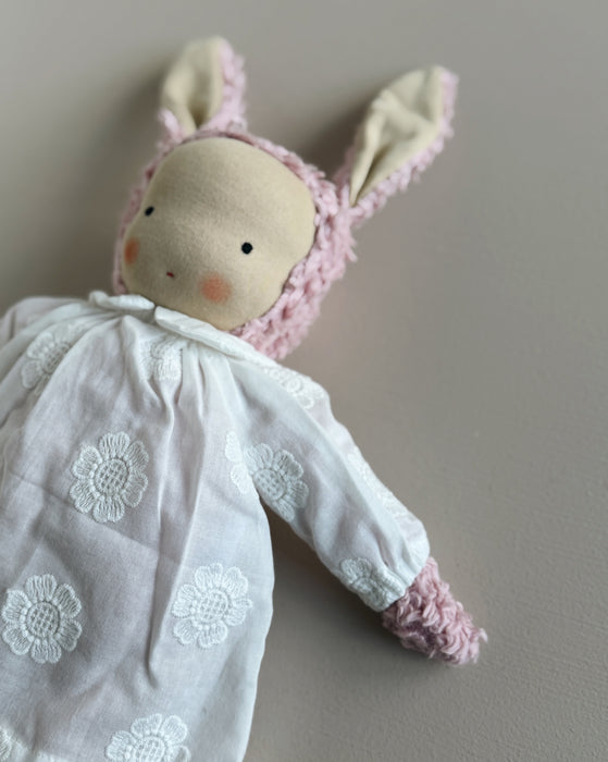 Pink bunny waldorf doll  • Flora