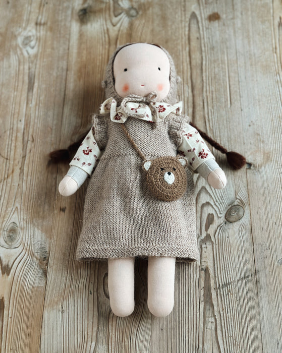 Waldorf doll • Large girl • brown hair • Ada