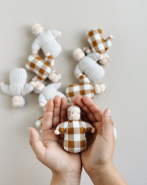 Tiny baby • rust gingham