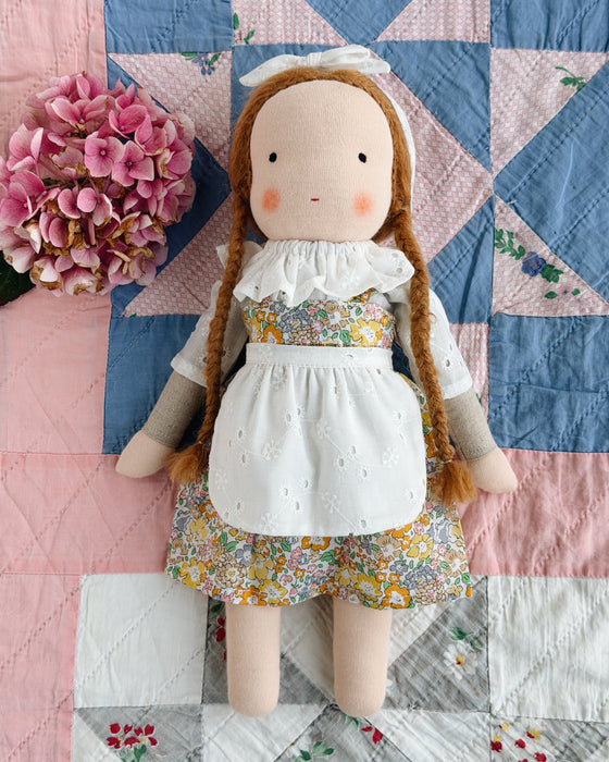 Waldorf doll medium girl • strawberry blond hair • Esther