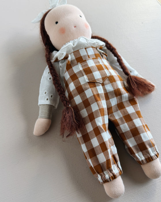 Waldorf doll medium girl • brown hair • Sienna
